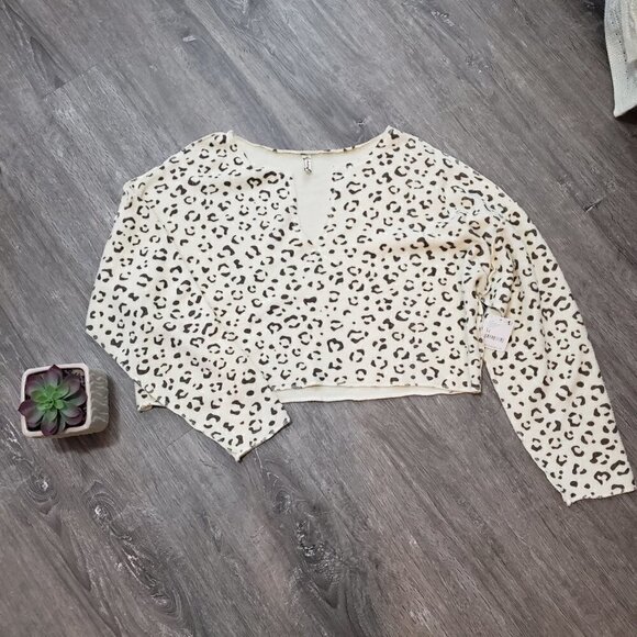 NWT Intimately Free People Rain Check Lounge Set Banana Split Sz M Leopa… - Picture 4 of 8